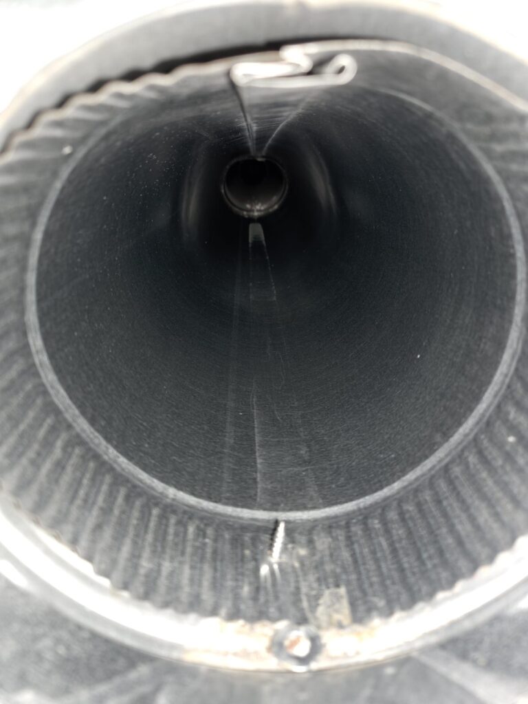 Duct cleaning after photo showing cleaned ductwork