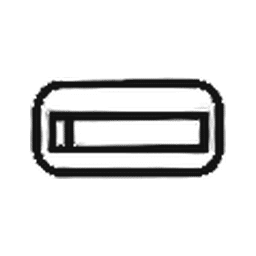 Straight line-set cover planning icon.
